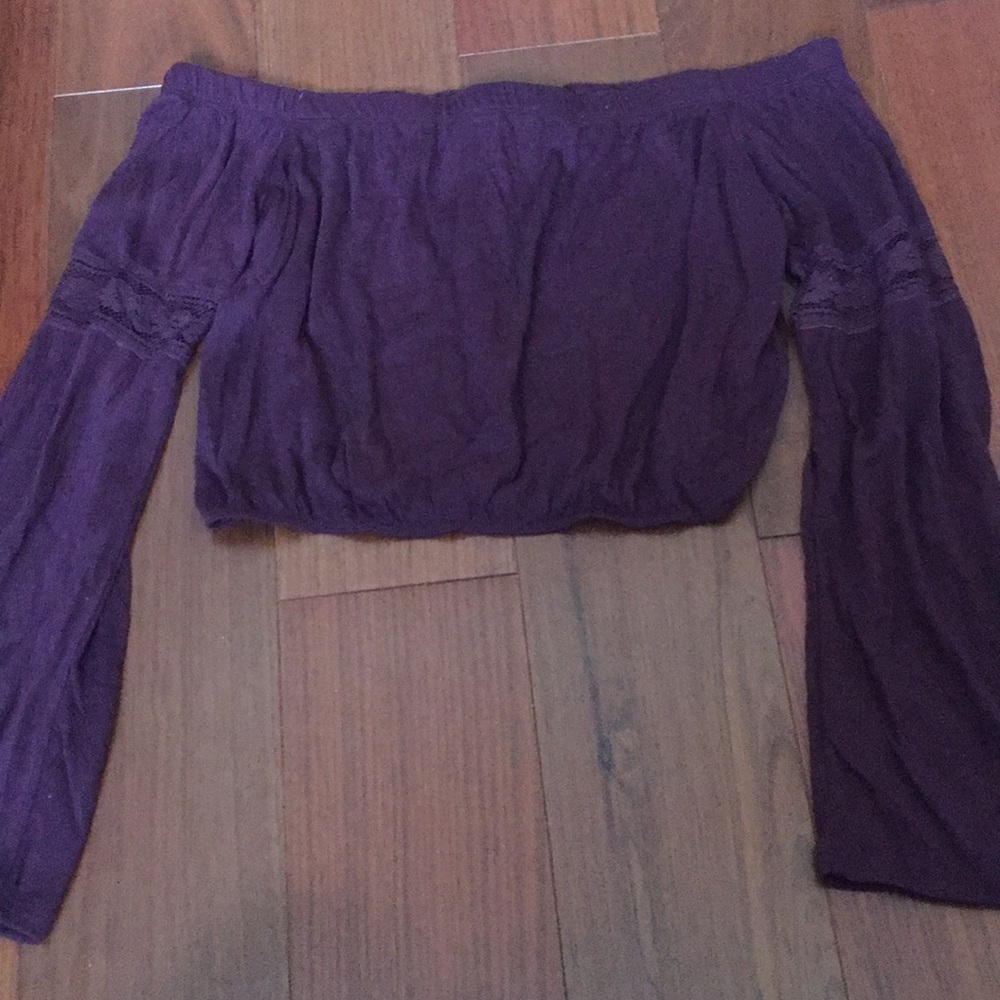 Off the shoulder purple festival top